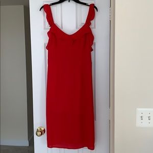 Red Open Back Dress